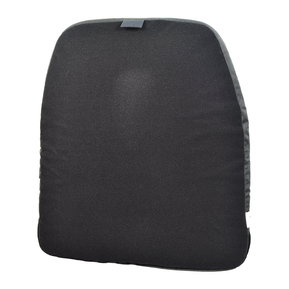 Tru-Comfort (Version 2) 20x25 Back Cushion for the Quantum Q6 Power Chair featuring a strap for secure attachment, includes cushion cover and back foam pad.