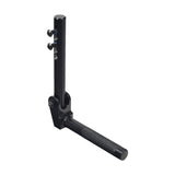 Left Angle Adjustable Lower Extension 13-16.5 (Style #8) for Quantum Power Chairs, featuring a black metal object with a handle and visible screw, designed to extend foot rigging.