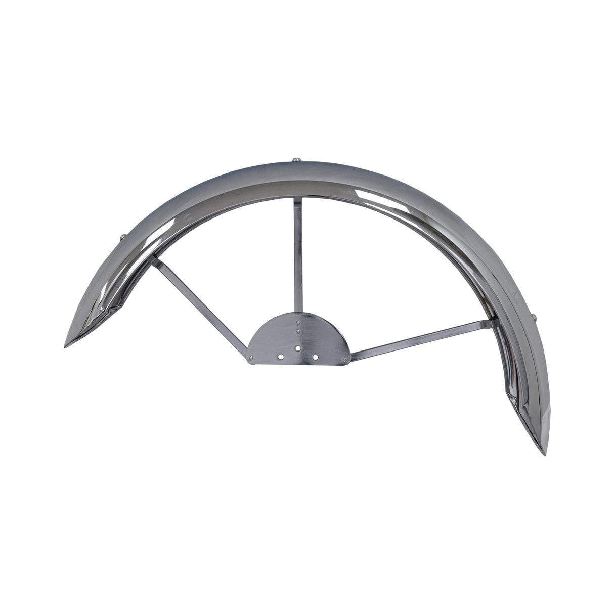 Left Rear Fender for the Pride Sport Rider, showing a sleek, curved silver metal piece designed to fit the rear of the scooter or power chair.