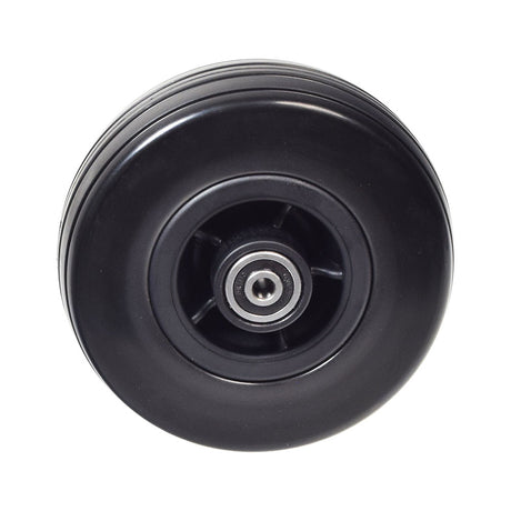 6x2 Front & Rear Caster Wheel for the Quantum Q6 Edge 2.0 & Q6 Edge 2.0 X Power Chairs, featuring a solid, flat-free tire with a ribbed tread and metal center.