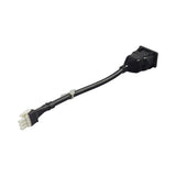 AC Input Harness with Male Connector for Pride Mobility Scooters with On-Board Chargers (OEM). Features a close-up of the 3-prong male connector and cable, designed for specific scooter models.