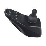 Dynamic Shark Joystick Remote for the Shoprider Streamer Sport features a black device with buttons and a ball, showcasing its user-friendly interface and quality construction.