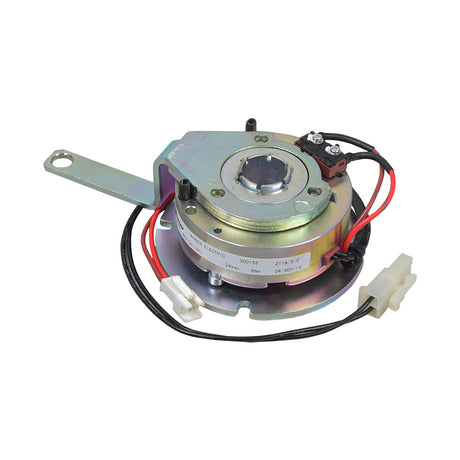 Brake Assembly for Pride Rally (SC151/SC155) featuring a metal device with visible wires and a close-up of mechanical components.