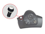 Close-up of the Horn Button Switch for the Go-Go Elite Traveller, Elite Traveller LR, Ultra X, & Pride Mobility Scooters, showcasing the 2-pin design and push-button mechanism.