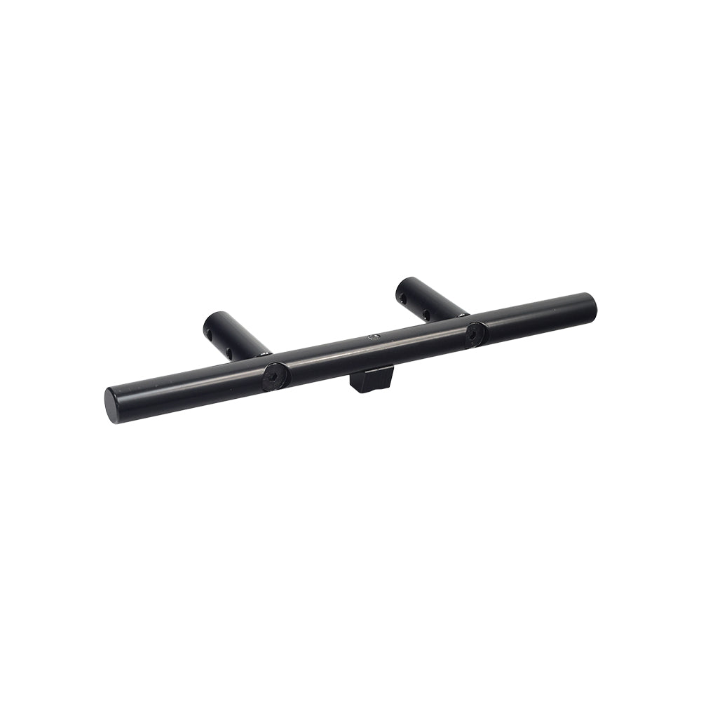 Rear Trapeze Bar Assembly for the Jet 3 Ultra featuring a black metal structure with visible screws. Ideal for maintaining scooters or power chairs, ensuring compatibility and functionality.