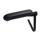 Left Armrest Assembly for Go-Go Scooters features a black rectangular armrest with a 10 pad, frame, and weldment bracket, suitable for Go-Go and Jazzy Zero Turn mobility scooters.