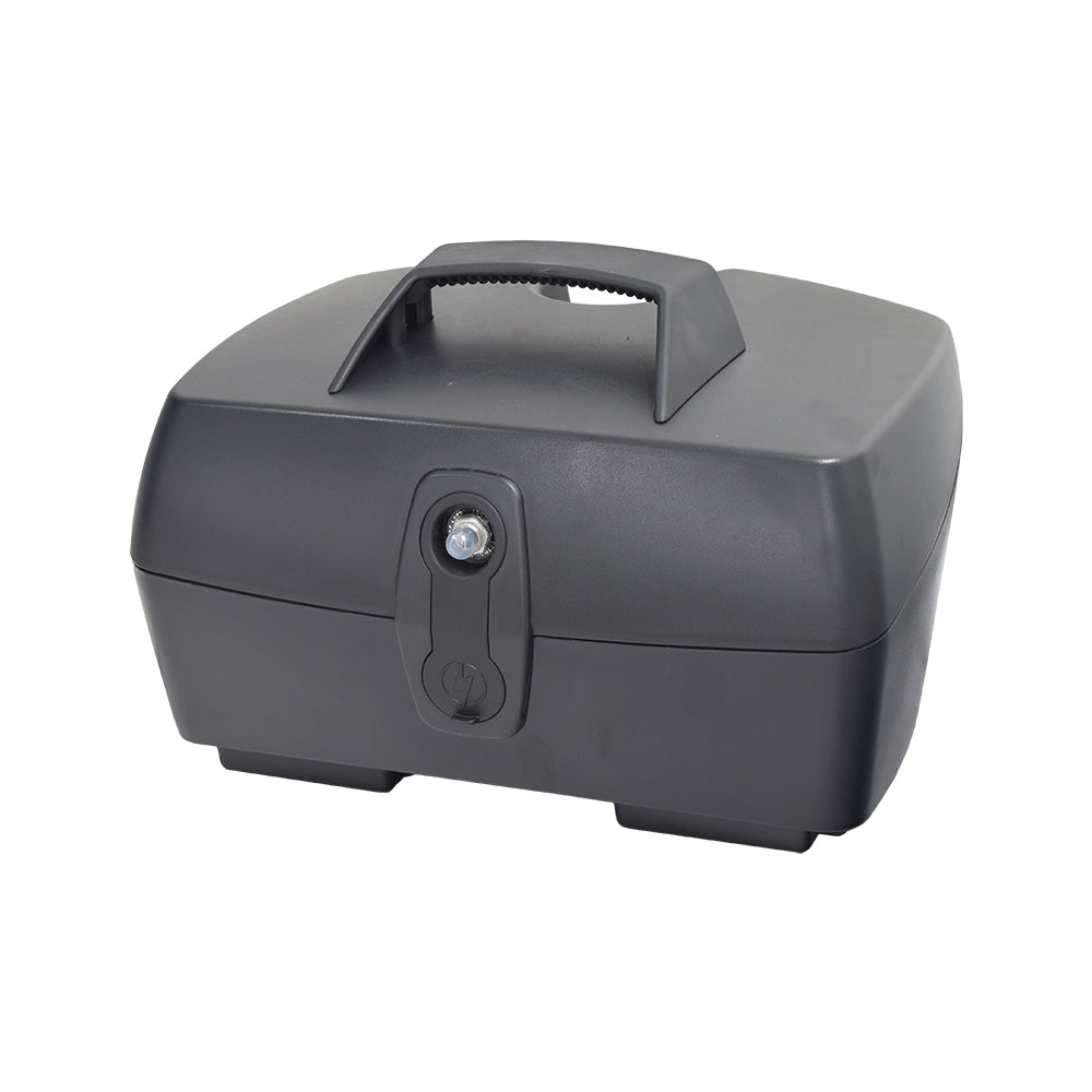 Battery Box Assembly for the Go-Go Elite Traveller LR (SC40LR/SC44LR) featuring a black box with a handle. Ideal as a replacement or backup power source for extended rides.