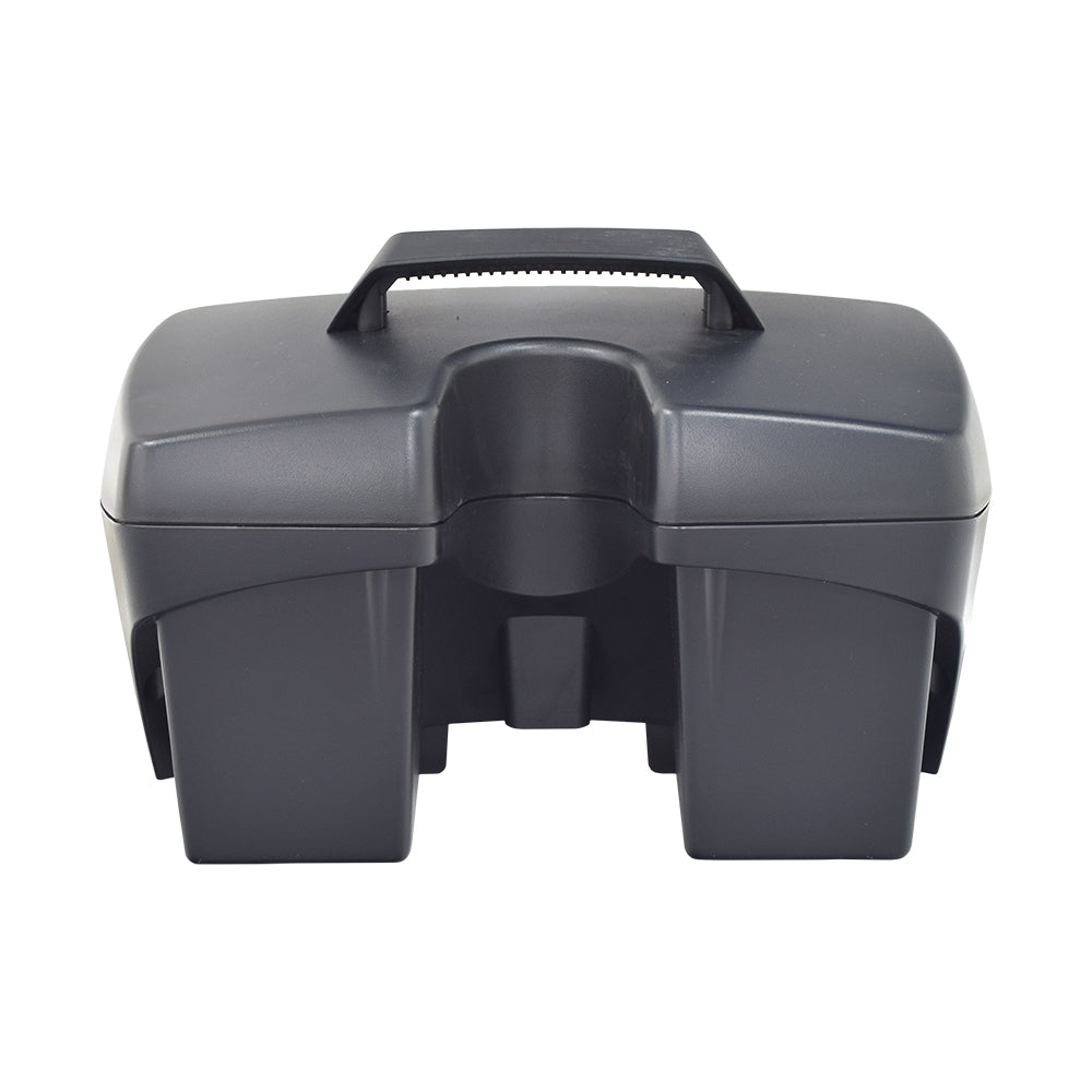 Battery Box Assembly for the Go-Go Elite Traveller Plus (SC53/SC54) shown as a black plastic container with a handle, suitable for replacing or upgrading scooter batteries.