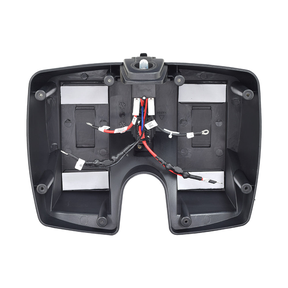 Battery Box Assembly for the Go-Go Elite Traveller Plus HD, featuring a black rectangular device with visible wires, designed as an OEM replacement or backup power source for enhanced scooter performance.