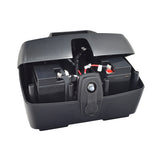 Battery Box Assembly for the Go-Go Elite Traveller Plus (SC53/SC54) featuring a black box with wires and a key, designed for replacement or backup power for mobility scooters.