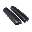 Full-Length Waterfall Armrest Pads for Quantum Power Chairs (Pair) shown. The set includes two black, rectangular pads designed for dual height adjustable armrests on Quantum power chairs by Pride Mobility.