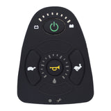 Keypad for Invacare SPJ+ Joystick Controllers, featuring a black remote control with distinct white, yellow, and green buttons, designed for easy replacement on Invacare Pronto power chairs.