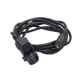 98 (250 cm) Transformer Cable with Clamp Lock for Pride Single Motor Lift Chairs (HARUSHD2534), featuring a black power cord with a plug and close-up of a clamp lock on one end.