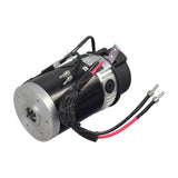 Motor and Brake Assembly for the Pride Victory 9, Victory 10, & Victory 10 LX with CTS Suspension, showing a black and silver electric motor with wires and mounting hardware.