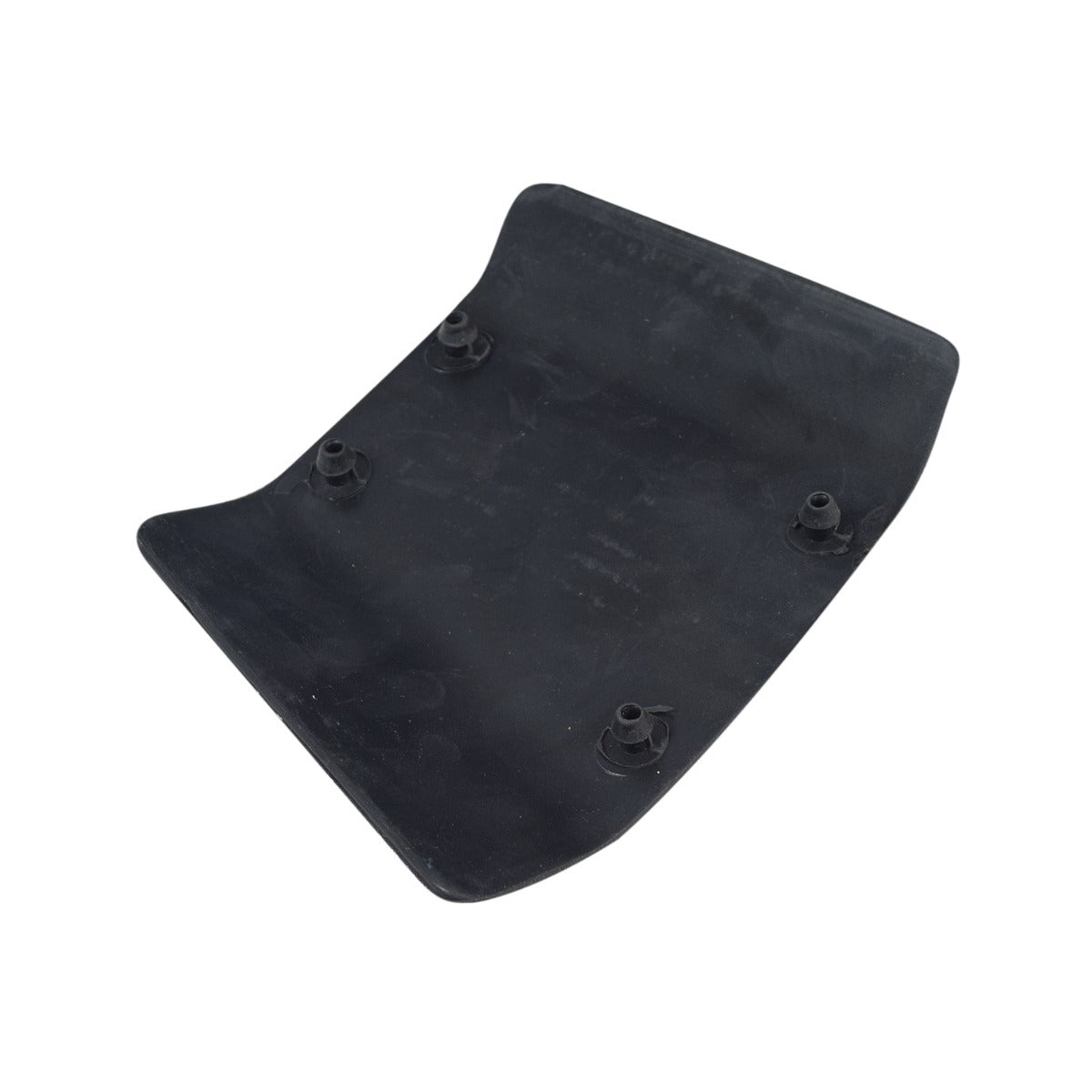 Rubber Upper Floor Mat for the 4-Wheel Pride Celebrity X (SC4401), featuring a black rubber surface with multiple screws and holes for secure attachment.