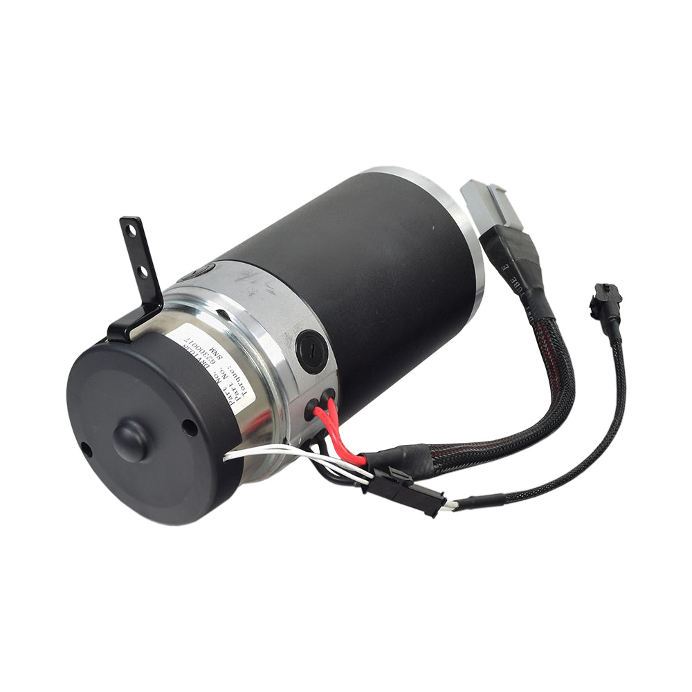 Motor and Brake Assembly for the Pride Maxima (SC900/SC940) Version 2, displaying a compact black and silver motor with attached wires, essential for powering the scooter efficiently.