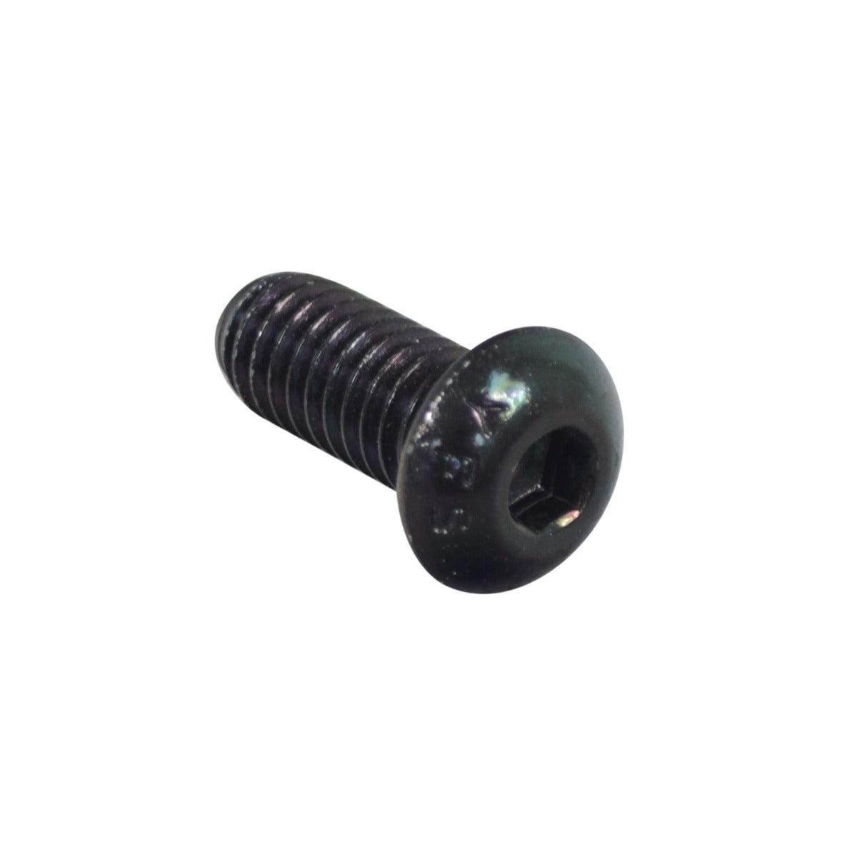 Black Zinc 5/16-18x0.750 Grade 5 Screw for Pride Ranger, Pride Wrangler (PMV 600/PMV 620/PMV 650), Jazzy 600, and Quantum Q1650; close-up shows black screw with hexagon head.