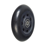 Rear Anti-Tip Wheel Assembly for the Jazzy 1450, Quantum Q1450, & R4000, featuring a black wheel with multiple holes and a round center, designed for power chairs.