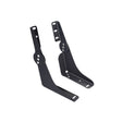 Left & Right Heavy Duty Seat Hinges for PaceSaver Espree Scooters, made of black-finished steel, shown as a pair of black metal brackets.