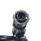 Close-up of the 24 Volt 1.5 Amp MicroLight Super Charger 2403SR for PaceSaver Scooters, highlighting its unique black electrical connector and compact, lightweight design.