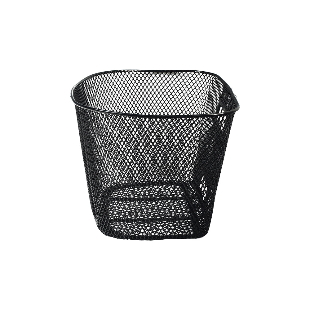 Black Wire Mesh Basket for PaceSaver Scooters, showcasing a sturdy, sleek design perfect for carrying small items while on the go.