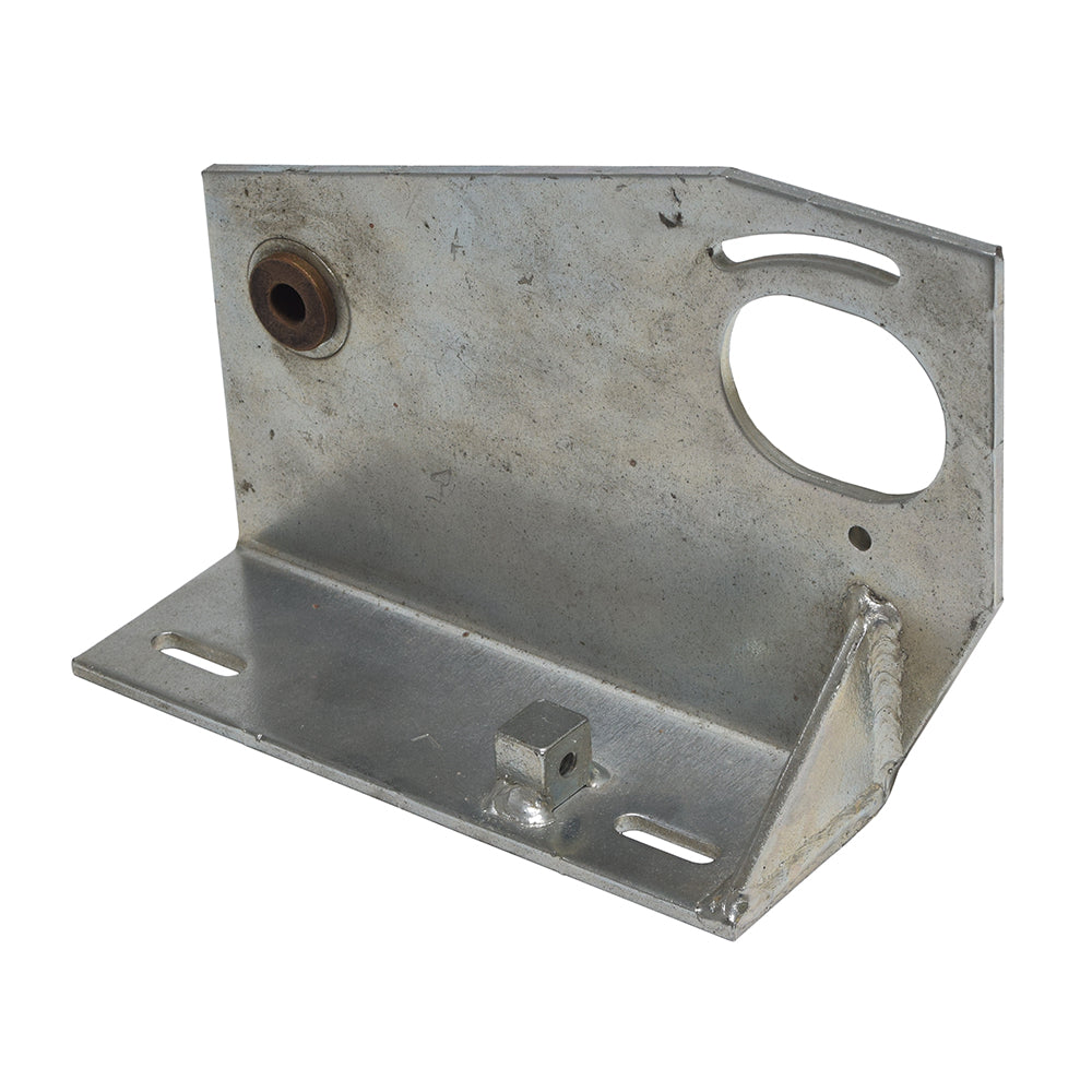 Motor Bracket With Bushing for the PaceSaver Titan Series: A sturdy, steel component featuring several precision-cut holes designed for secure attachment, essential for heavy-duty scooter performance.