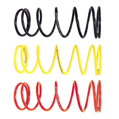 Performance Compression Spring for 50cc, 125cc, and 150cc GY6 Engines displayed in various ratings, essential for engaging the belt and controlling CVT transmission gear changes.