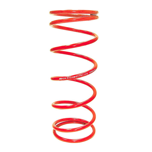 Performance Compression Spring for 50cc, 125cc, and 150cc GY6 Engines, depicted as a metal coil spring, essential for belt engagement and CVT transmission rate adjustments in scooters.