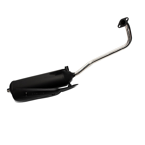 Performance Exhaust Pipe for the Honda PCX, featuring a black muffler with an attached metal pipe, designed to enhance torque and horsepower.