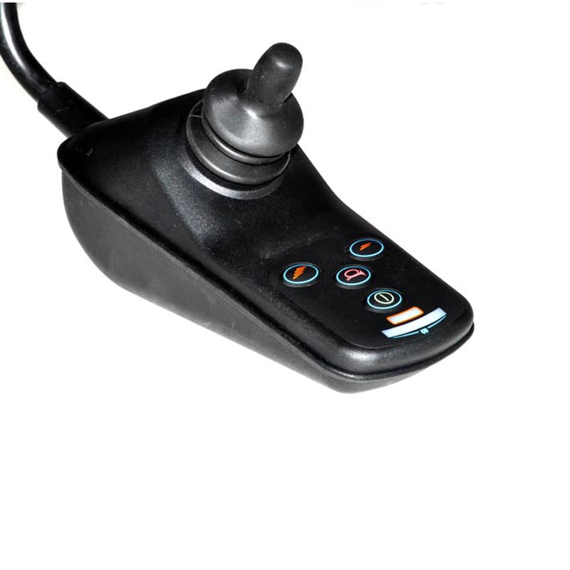 PG VSI Joystick Controller for the Merits Travel-Ease Regal (P120) power chair, featuring a black remote control with multiple buttons for direction, speed, and actuator adjustments.