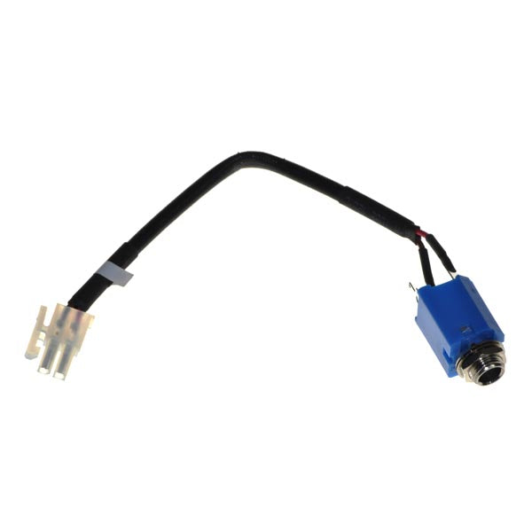 Phono Jack Electronic Harness (Key Switch) with 2 Pin Connector for the Pride Revo and Sonic, featuring a visible connector attached to dual wires, one with a secure blue and black design.