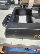 Battery Charging Dock for Golden Buzzaround EX (GB118/GB148) & Buzzaround LX (GB119/GB149) Scooters (Blemished) featuring a black plastic box with a white label for easy battery recharging.