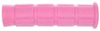 Close-up of Pink Classic Mountain Handlebar Grips for Bikes & Scooters, showing textured soft kraton rubber grips in a classic style, designed for comfort and durability. Set of two, each 120 mm long.