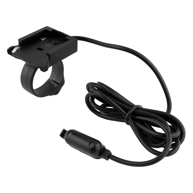 Protegé Bike Computer Mount & Wire for Tandem & Recumbent Bikes featuring a black cable with an attached ring, designed for easy rear wheel installation on specialized bicycles.