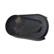 Black plastic clutch cover for the Tomberlin Firehawk 6.0 Hp Mini Bike, showcasing a close-up of its textured surface and mounting hole, essential for replacing damaged or missing parts.