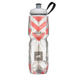 Polar Bottle Sport 24 oz. Insulated Water Bottle with a red and white design, featuring a wide mouth screw top and durable, BPA-free plastic construction.