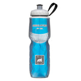 Polar Bottle Sport 24 oz. Insulated Water Bottle with a black carrying strap, featuring a wide mouth screw top for ice and dual-wall construction for temperature retention.