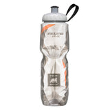 Polar Bottle Sport 24 oz. Insulated Water Bottle with a black strap and wide mouth screw top for ice cubes, designed to keep drinks at desired temperatures.