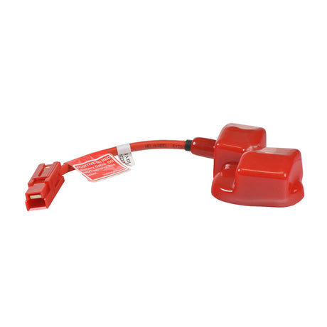 Positive Battery Harness for the Invacare Pronto M41, M50, M51, and M61, featuring a red cable with a visible white label, designed to ensure efficient battery connectivity in power chairs.