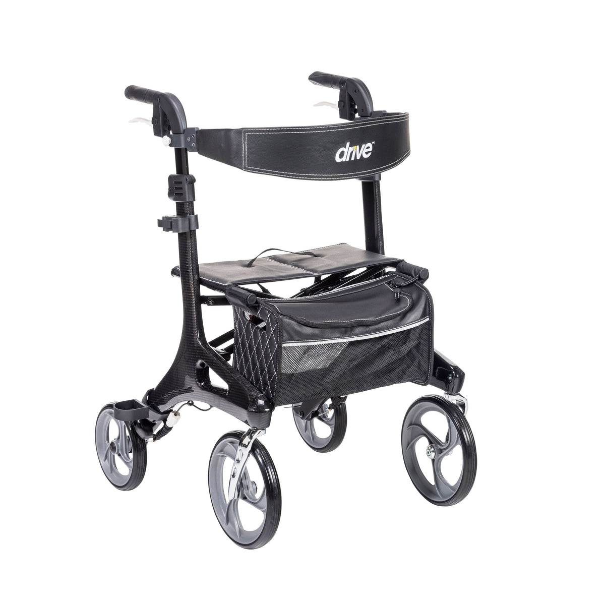 Nitro Elite CF Carbon Fiber Rollator Rolling Walker, Black – Monster ...
