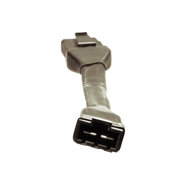 Power Adapter for the Pride Legend XL (SC3450) and Hurricane (PMV5001) Mobility Scooters, featuring a black and grey cable with a close-up of a silver connector.