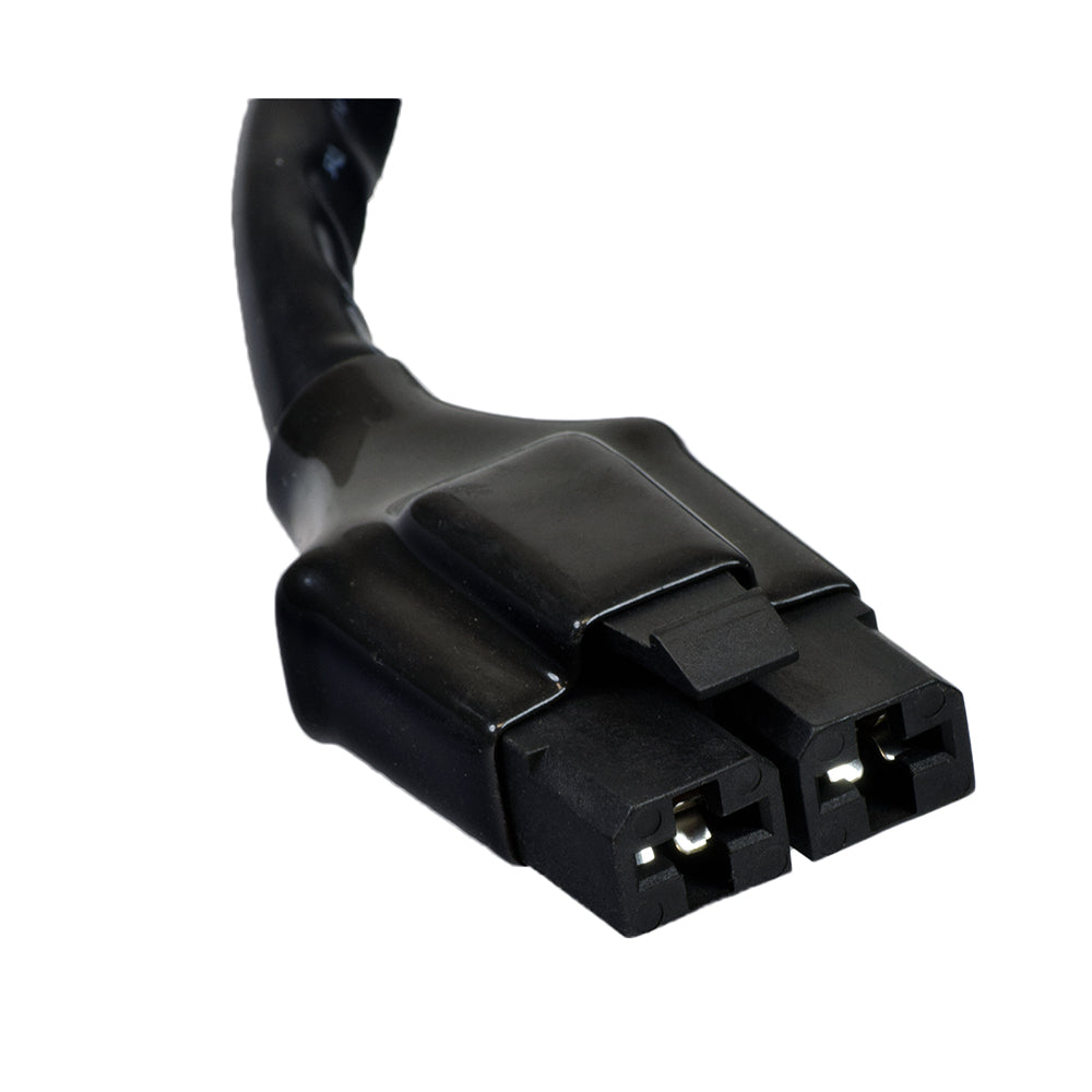 Power Cable for the Shoprider Streamer Sport, featuring two connectors, ideal for replacing damaged or defective cables to ensure your power chair operates efficiently. Close-up of the connectors visible.