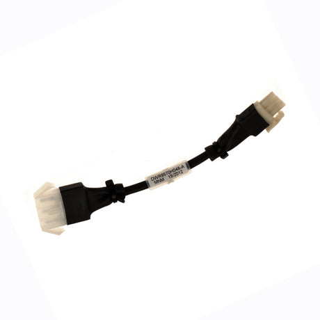 24 Volt AC Wiring Harness for Pride Battery Chargers, featuring a black cable with a white label, designed for AC input to Guest and YN chargers for Pride Mobility devices.