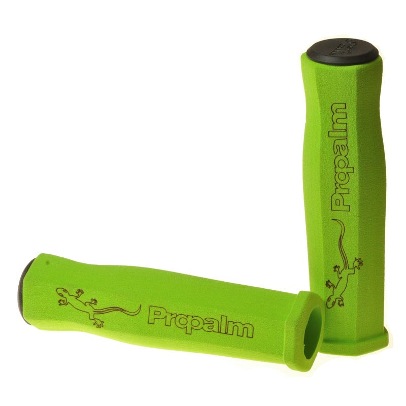 Propalm Handlebar Grip Set for Mobility Scooters, featuring a close-up of a textured handle with a lizard design and visible logo.