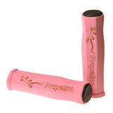 Close-up of a Propalm Handlebar Grip Set for Mobility Scooters, showcasing a textured pink grip with a lizard logo, designed for 7/8 handlebars and sold as a set of two.