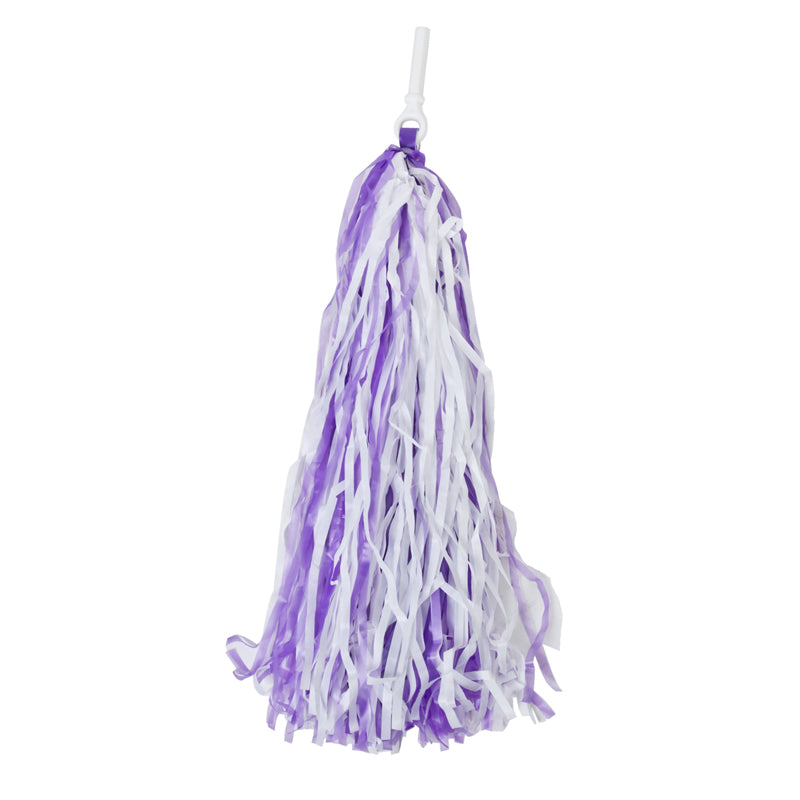 Purple Pom Pom Streamers for scooters and bikes, shown in a detailed sketch, highlighting the playful and decorative design. Perfect for enhancing the look of your ride with fun streamers.