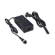 36 Volt 1.5 Amp 3-Prong Battery Charger for MotoTec Go-Karts & Pocket Bikes, showing a black power cord with a 3-prong plug, suitable for various electric vehicles.