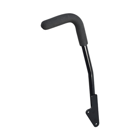 18 Black Right Side Back Cane Assembly with 10 Degree Bend for Invacare Pronto M50, M51, M79, & M91 Power Chairs, featuring a sturdy black handle for manual pushing.