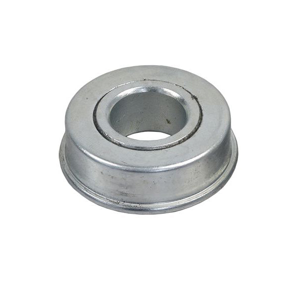 5/8 Caster Fork Flange Bearing for Invacare 9000 & Tracer Series Wheelchairs, a round silver metal object with a central hole, used for upper and lower ends of caster fork tubes.