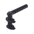 Leg Rest Hanger Assembly for the Invacare TDX SP Power Chair, showing a black metal bar with multiple holes and a screw, designed for either left or right-side configuration.